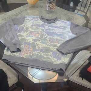 Diesel Men's Gray and Multicolor Graphic Sweatshirt Pullover XL